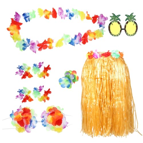 WOFASHPURET 1 Satz Hawaiianer Hula -Tanzkostüm Party Outfits Strand Hawaii-Kostüme Hawaii-Kostümzubehör Hawaiiröcke für Frauen hawaiianische Röcke Luau-Röcke Plastik von WOFASHPURET