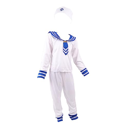 WOFASHPURET 1satz Jungen Matrosenuniform Cosplay Kostüm Für Junge Mädchen Für Karneval Halloween Partys Und Bühnenauftritte Bequem Und Langlebig von WOFASHPURET