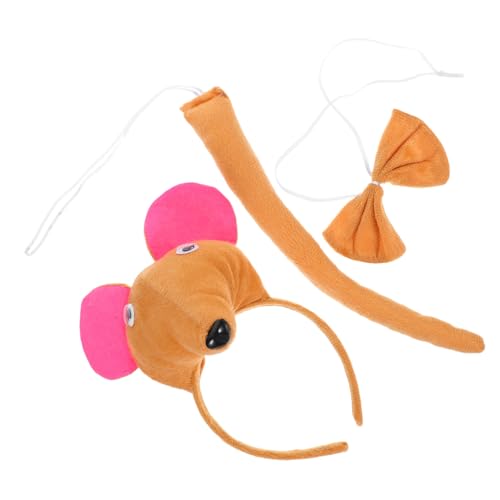 WOFASHPURET 1 Satz Kostüm Mausohren Haarreif mit Fliege für Lustige Karnevalsaccessoires für Partys Cosplay Besondere Anlässe Langlebig für Freunde von WOFASHPURET