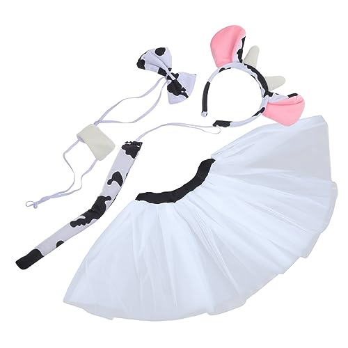 WOFASHPURET 1 Satz Kuh-Stirnband-Set Tierstirnband Stier Horn Hörner Bogen halloween köstum tierkostüme fasnachtskostüme Ohren Stirnband Halloween-Cosplay-Zubehör Kuhkostüm Tuch von WOFASHPURET