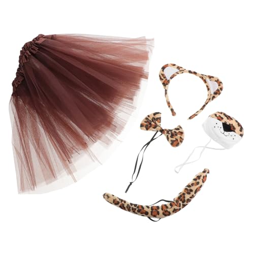 WOFASHPURET 1 Satz Leoparden Kostüm Set für Halloween Karneval Haarreif Tutu Rock Fliege Nase Tierkostüm für Erwachsene für Kostümpartys und Festliche Anlässe WOFASHPURET 1 Satz Leoparden Kostüm Set für Halloween Karneval Haarreif Tutu Rock Fliege Nase Tierkostüm für Erwachsene für Kostümpartys und Festliche Anlässe von WOFASHPURET