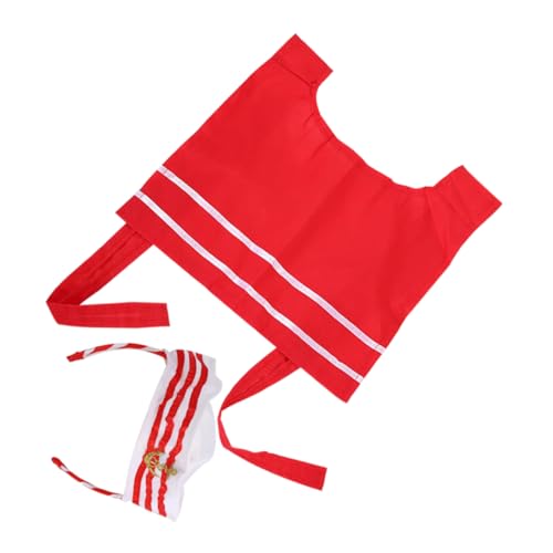 WOFASHPURET 1 Satz Sailor -Anzughut Matrosen Haarreifen für Kapitänsmütze Yacht-Kapitänshut-Haarreifen Partyschal für Halloween-Haarschmuck Partygeschenk Polyester rot von WOFASHPURET