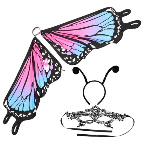 WOFASHPURET 1 Satz Schmetterlings-Umhang Schmetterlingskostüm für Damen Halloween Erwachsene Kap kinderschminke kinderkleider modische Schmetterlingsflügel Schal für die Party Polyester von WOFASHPURET