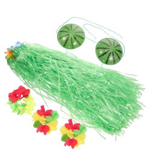 WOFASHPURET 1 Satz Strohrock-Set Party Rock aus tropischem Gras Junggesellin summerdress sommeroutfit sommerkleif Hawaiianisches Accessoires hawaiianischer Hula-Rock Seidenblume Green WOFASHPURET 1 Satz Strohrock-Set Party Rock aus tropischem Gras Junggesellin summerdress sommeroutfit sommerkleif Hawaiianisches Accessoires hawaiianischer Hula-Rock Seidenblume Green von WOFASHPURET