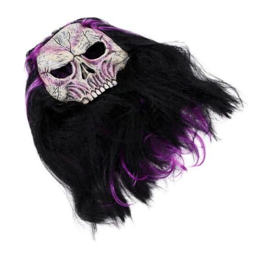 WOFASHPURET 1 Stück Halloween Maske mit Haar Gruselige Skelettmaske für Kostümparty Karneval Halloween Dekoration Leicht Langlebig für Erwachsene WOFASHPURET 1 Stück Halloween Maske mit Haar Gruselige Skelettmaske für Kostümparty Karneval Halloween Dekoration Leicht Langlebig für Erwachsene von WOFASHPURET