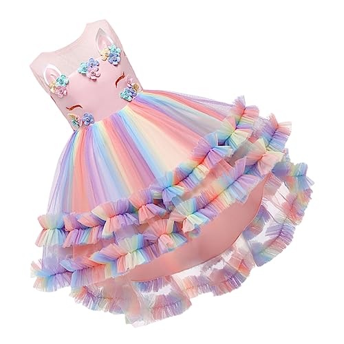 WOFASHPURET Prinzessinnenkleid Für Mädchen Kostüme Kinder Hochzeitskleid Netzrock 150 Cm von WOFASHPURET