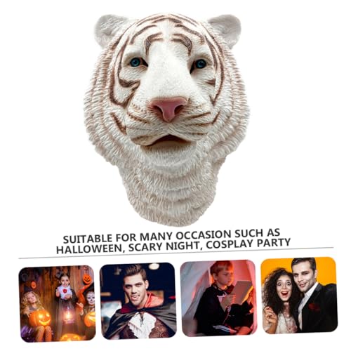 WOFASHPURET 1 Stück Tiger Maske Lebendige Tigermaske Gruseliges Halloween Einzigartige Tigerkopfbedeckung Halloween-tierkopf Streich Maskerade Masken Tiger-kopfschmuck Emulsion WOFASHPURET 1 Stück Tiger Maske Lebendige Tigermaske Gruseliges Halloween Einzigartige Tigerkopfbedeckung Halloween-tierkopf Streich Maskerade Masken Tiger-kopfschmuck Emulsion von WOFASHPURET