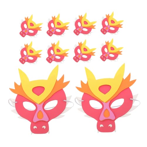 WOFASHPURET 10St Kindermaske zum Jahr des Drachen halloween maske halloween-maske Chinesische Drachenkopfmaske Drachen-Cosplay-Masken Partyzubehör Maskerade-Maske einzigartig schmücken bilden von WOFASHPURET