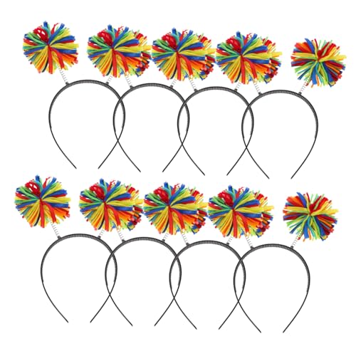 WOFASHPURET 12 Stück Teiliges Pompon Haarband Farbenfrohe Festival Haaraccessoires Langlebig Komfortabel Rutschfest Geeignet für Erwachsene für Kostüm und Party Looks WOFASHPURET 12 Stück Teiliges Pompon Haarband Farbenfrohe Festival Haaraccessoires Langlebig Komfortabel Rutschfest Geeignet für Erwachsene für Kostüm und Party Looks von WOFASHPURET
