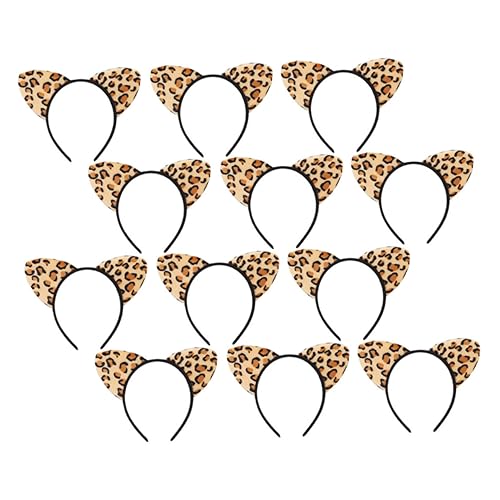 WOFASHPURET 12Stücke Teiliges Leoparden Katzenohren Stirnband Haarreif für Cosplay Tier Kostümzubehör für Partys und Besondere Anlässe WOFASHPURET 12Stücke Teiliges Leoparden Katzenohren Stirnband Haarreif für Cosplay Tier Kostümzubehör für Partys und Besondere Anlässe von WOFASHPURET