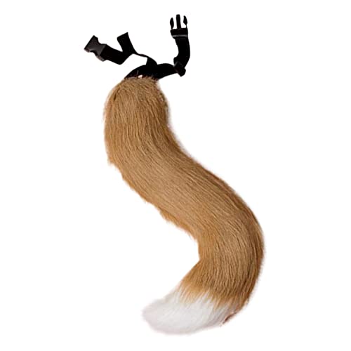 WOFASHPURET Realistische Faux Fur Fuchsschwanz Mit Verstellbarem Band Für Cosplay Kostüme Halloween Party Und Kostü Requisiten Und Camel Farbton WOFASHPURET Realistische Faux Fur Fuchsschwanz Mit Verstellbarem Band Für Cosplay Kostüme Halloween Party Und Kostü Requisiten Und Camel Farbton von WOFASHPURET