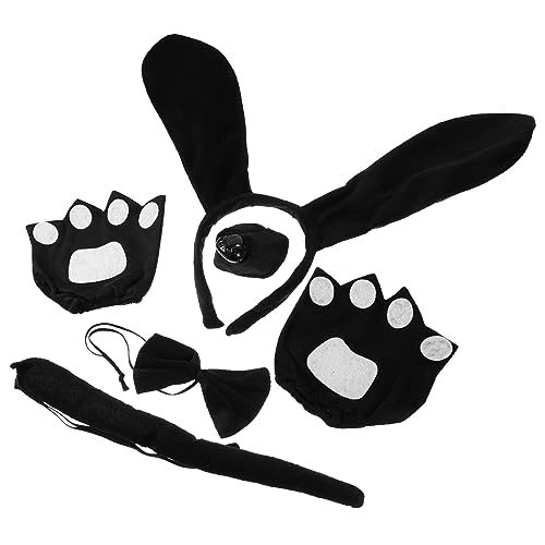 WOFASHPURET 1Satz Eselsohren Kostümset für Erwachsene Flexibles Hundekostüm mit Realistischer Eleganter Fliege und Bequemen Stirnband für Halloween und Verkleidungen WOFASHPURET 1Satz Eselsohren Kostümset für Erwachsene Flexibles Hundekostüm mit Realistischer Eleganter Fliege und Bequemen Stirnband für Halloween und Verkleidungen von WOFASHPURET