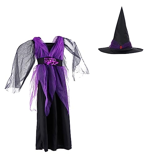 WOFASHPURET 1Satz Hexenkostüm für Halloween Cosplay mit Hexenhut Rollenspiel Outfit für Karneval Fasching Geburtstagsfeiern WOFASHPURET 1Satz Hexenkostüm für Halloween Cosplay mit Hexenhut Rollenspiel Outfit für Karneval Fasching Geburtstagsfeiern von WOFASHPURET