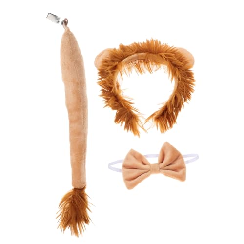 WOFASHPURET 1Satz Löwenkostüm für Ohrenset mit Abnehmbarem und Haarreif Kostüm Zubehör für Halloween Karneval Themenpartys und Verkleidungen WOFASHPURET 1Satz Löwenkostüm für Ohrenset mit Abnehmbarem und Haarreif Kostüm Zubehör für Halloween Karneval Themenpartys und Verkleidungen von WOFASHPURET