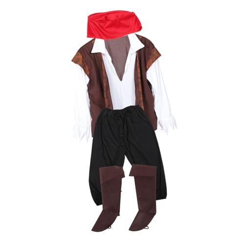 WOFASHPURET 1Satz Piratenkostüm Für Erwachsene Halloween Kostüm Für Männer Cosplay Outfit Für Karneval Fasching Piraten Kostüm Mit Zubehör Für Partyleistung WOFASHPURET 1Satz Piratenkostüm Für Erwachsene Halloween Kostüm Für Männer Cosplay Outfit Für Karneval Fasching Piraten Kostüm Mit Zubehör Für Partyleistung von WOFASHPURET