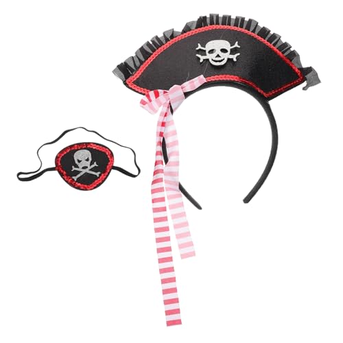 WOFASHPURET 1Satz Piratenkostüm mit Haarschmuck Augenbinde für Halloween Feiern Kreative Fotos Kostümpartys Piratenkopfschmuck Augenmaske WOFASHPURET 1Satz Piratenkostüm mit Haarschmuck Augenbinde für Halloween Feiern Kreative Fotos Kostümpartys Piratenkopfschmuck Augenmaske von WOFASHPURET