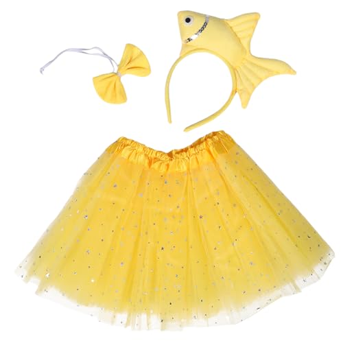 WOFASHPURET 1Satz Plüschkostüm Mit Stirnband Und Rock Süßes Outfit Für Karneval Halloween Und Tägliches Ocean Animal Design Für Kleine von WOFASHPURET