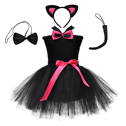 WOFASHPURET 1Satz Tutu Katzenmotiv Einteiliges Cosplay Kostüm Für Geburtstagsfeiern Halloween Schulveranstaltungen Hochwertigem Baumwollmaterial Jahre von WOFASHPURET