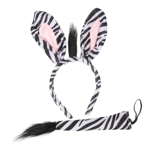 WOFASHPURET 1Satz Zebra Haar Set Kostüm für Fasching und Maskenball Niedliches für Partys und Tägliches Spielvergnügen von WOFASHPURET