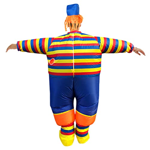 WOFASHPURET 1Stück Aufblasbares Clownkostüm Für Erwachsene Gestreift Für Halloween Karneval Partys Wiederverwendbar Mit Integriertem Gebläse WOFASHPURET 1Stück Aufblasbares Clownkostüm Für Erwachsene Gestreift Für Halloween Karneval Partys Wiederverwendbar Mit Integriertem Gebläse von WOFASHPURET