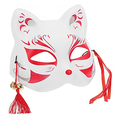 WOFASHPURET 1Stück Halloween Fuchs Maske Stilvolle Cosplay Maske für Tanzpartys Leichtes Atmungsaktives Verstellbare Bänder für Exquisite Japanische Design WOFASHPURET 1Stück Halloween Fuchs Maske Stilvolle Cosplay Maske für Tanzpartys Leichtes Atmungsaktives Verstellbare Bänder für Exquisite Japanische Design von WOFASHPURET