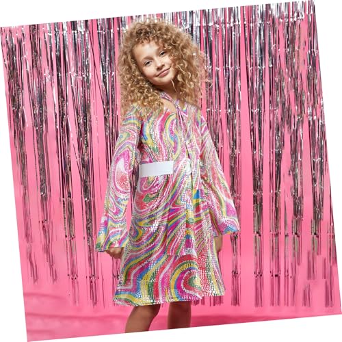 WOFASHPURET 1satz Retro Langarm Kleid Für Mädchen Vintage Disco Kostüm Mit Haarband Für Junge Mädchen Für Partys Und Auftritte Helles Und Auffälliges Design Bequemes Material WOFASHPURET 1satz Retro Langarm Kleid Für Mädchen Vintage Disco Kostüm Mit Haarband Für Junge Mädchen Für Partys Und Auftritte Helles Und Auffälliges Design Bequemes Material von WOFASHPURET