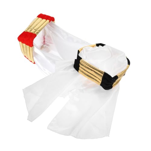WOFASHPURET 2 Stück Arabischer Turban Hut für Herren Kostüm Hut für Arabische Rollenspiele Party Accessoire Schwarz und Rot für Festivals und Cosplay von WOFASHPURET