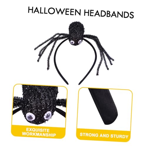 WOFASHPURET 2 Stück Halloween Haarreif Cartoon Spinne mit Langen Hörnern Umweltfreundliches Stoffmaterial Sicherer Kopfschmuck für Erwachsene für Halloween Karneval Fasching und von WOFASHPURET