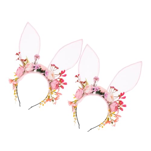 WOFASHPURET 2 Stück Hasenohr Blumenkrone Haarreifen Dekorative Kopfbedeckung für Halloween Ostern und Geburtstagsfeiern mit Flauschigen und Realistischen WOFASHPURET 2 Stück Hasenohr Blumenkrone Haarreifen Dekorative Kopfbedeckung für Halloween Ostern und Geburtstagsfeiern mit Flauschigen und Realistischen von WOFASHPURET