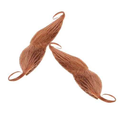 WOFASHPURET 2 Stück Künstliche Bart-requisiten Halloween -party -requisiten Falscher Bart Für Männer Simulation Schnurrbart Künstlicher Schnurrbart Plüschtuch Brown von WOFASHPURET