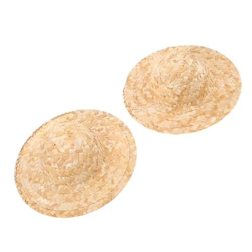 WOFASHPURET 2 Stück Mini Strohhüte aus Natürlichem Material Handgefertigte Robuste Winzige Sombrero Hüte für Puppen DIY Bastelprojekte Partydeko Geschenkverzierung Innendurchmesser WOFASHPURET 2 Stück Mini Strohhüte aus Natürlichem Material Handgefertigte Robuste Winzige Sombrero Hüte für Puppen DIY Bastelprojekte Partydeko Geschenkverzierung Innendurchmesser von WOFASHPURET