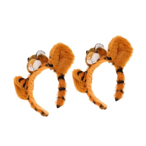 WOFASHPURET 2 Stück Niedliches Tiger Stirnband mit Weichen Plüschohren für Flauschiges Haarband für Halloween Partys Cosplay Events und Tierkostüme Lustiger Kopfschmuck WOFASHPURET 2 Stück Niedliches Tiger Stirnband mit Weichen Plüschohren für Flauschiges Haarband für Halloween Partys Cosplay Events und Tierkostüme Lustiger Kopfschmuck von WOFASHPURET
