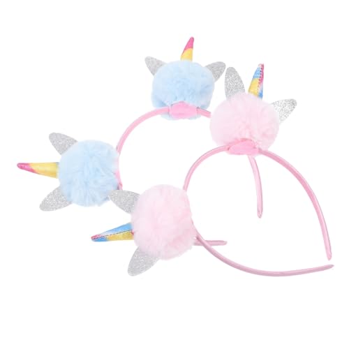 WOFASHPURET 2 Stück Teiliges Einhorn Haarschmuck Plüsch Haarreifen für Mädchen Party Haarreifen mit Einhorn Rosa und Himmelblau Niedliches Cosplay Kopfschmuck WOFASHPURET 2 Stück Teiliges Einhorn Haarschmuck Plüsch Haarreifen für Mädchen Party Haarreifen mit Einhorn Rosa und Himmelblau Niedliches Cosplay Kopfschmuck von WOFASHPURET