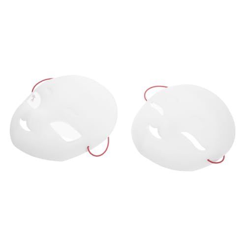 WOFASHPURET 2 Stück weiße Embryomaske Vollgesichtsmaske Weiß Plastikmaske Weiße Gesichtsmaske Vollgesichtsmaske Halloween Malmaske Maskerade-Maske mit vollem Gesicht Partymaske Gittergewebe von WOFASHPURET