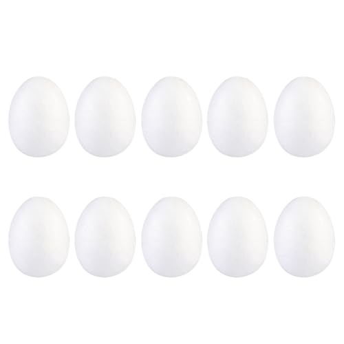 WOFASHPURET 20Pcs Weiße Schaumeier Osterpolystyrol Gefälschte Eier Malerei Eier Massive Eier DIY Für Kid School Project Festival Basteln Oder Malerei (Solide 6 cm) von WOFASHPURET