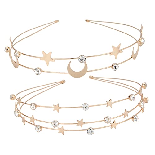 WOFASHPURET 2Stücke Glitzer Stirnbänder Partyzubehör mit Strasssteinen Dekorative Haarreife für Besondere Anlässe und Brautkopfschmuck WOFASHPURET 2Stücke Glitzer Stirnbänder Partyzubehör mit Strasssteinen Dekorative Haarreife für Besondere Anlässe und Brautkopfschmuck von WOFASHPURET