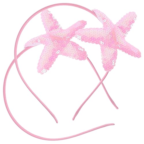WOFASHPURET 2Stücke Haarband mit Pailletten Seestern Design Glitzer Stirnband für Strandpartys Geburtstagsfeiern und Festliche Anlässe von WOFASHPURET