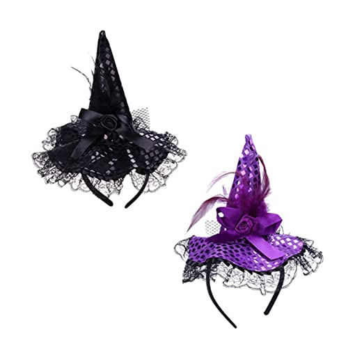 WOFASHPURET 2Stücke Halloween Haarreif Hexen Haarbänder Für Festliche Anlässe Dekorativer Kopfschmuck Für Damen von WOFASHPURET