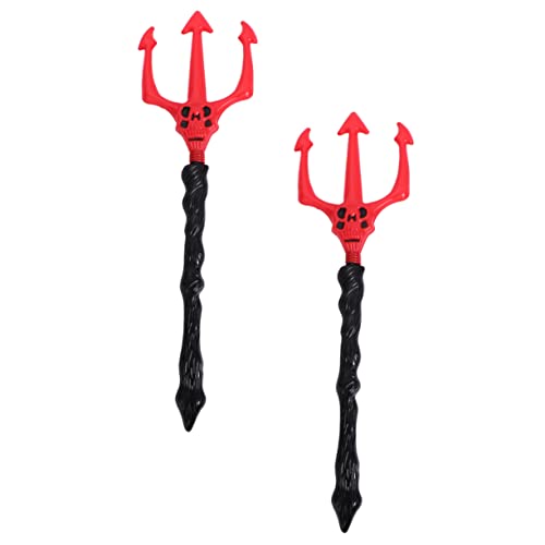 WOFASHPURET 2Stücke Halloween Simulation Cosplay Requisite Teufelsdreizack Für Bühnenaufführungen Kostümpartys Plastikwaffenspielzeug Für Festivalkostüme WOFASHPURET 2Stücke Halloween Simulation Cosplay Requisite Teufelsdreizack Für Bühnenaufführungen Kostümpartys Plastikwaffenspielzeug Für Festivalkostüme von WOFASHPURET