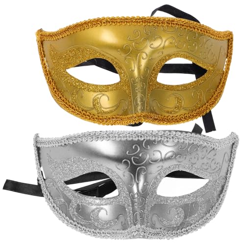 WOFASHPURET 2stücke Halloween-maske Für Erwachsene Realistische Masquerade-halbmaske Aus Kunststoff Für Partys Kostüme Und Aufführungen Unisex-accessoire von WOFASHPURET