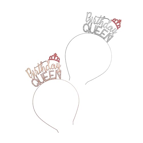 WOFASHPURET 2Stücke Teiliges Geburtstagskrone Haarschmuck Für Damen Tiara Für Geburtstagsfeiern Stilvoller Kopfschmuck Zur Feier Ihrer Königlichen von WOFASHPURET