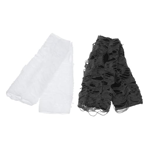 WOFASHPURET 2paare Punk Fingerlose Damenhandschuhe Für Halloween Pärchen Aus Schwarzem Und Weißem Material Für Cosplay Partys Und Gothic-outfits Stretchy Und Bequem Für Männer Und Frauen WOFASHPURET 2paare Punk Fingerlose Damenhandschuhe Für Halloween Pärchen Aus Schwarzem Und Weißem Material Für Cosplay Partys Und Gothic-outfits Stretchy Und Bequem Für Männer Und Frauen von WOFASHPURET