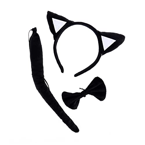 WOFASHPURET 3 Partyzubehör Ohr Halloween Stirnband Katze Kostüm -fliege Kinderfliege von WOFASHPURET