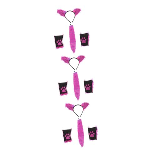 WOFASHPURET 3 Sätze Fuchsschwanz-Stirnband Kind Mähne Pfoten für pelzige Haaraccessoires Tieres Ohrhaarband Stirnband Zubehör Cosplay Tierohr party dressing Plüsch Violett WOFASHPURET 3 Sätze Fuchsschwanz-Stirnband Kind Mähne Pfoten für pelzige Haaraccessoires Tieres Ohrhaarband Stirnband Zubehör Cosplay Tierohr party dressing Plüsch Violett von WOFASHPURET