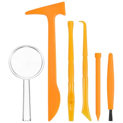 WOFASHPURET 3 Sets Dinosaurier-Eier-Ausgrabungsset Archäologisches Ausgrabungswerkzeugset Edelstein-Ausgrabungsset Für Kinder Mini-Hammer Meißel Bürste Schaber Für Edelsteine von WOFASHPURET