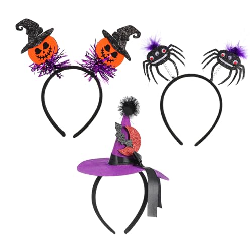 WOFASHPURET 3 Stück Halloween Haarreif mit Spinnen und Kürbisdesigns Langlebig Stabile Kunststoffmaterialien Vielseitig für Halloween und Kostümpartys Geeignet Komfortabel und Formbeständig WOFASHPURET 3 Stück Halloween Haarreif mit Spinnen und Kürbisdesigns Langlebig Stabile Kunststoffmaterialien Vielseitig für Halloween und Kostümpartys Geeignet Komfortabel und Formbeständig von WOFASHPURET