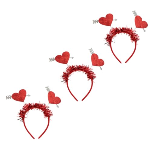 WOFASHPURET 3 Stück Teiliges Herz Stirnband Rotes Party Haarband Leichtes Komfortables Haaraccessoire Für Valentinstag Festival Karneval Musikfest WOFASHPURET 3 Stück Teiliges Herz Stirnband Rotes Party Haarband Leichtes Komfortables Haaraccessoire Für Valentinstag Festival Karneval Musikfest von WOFASHPURET