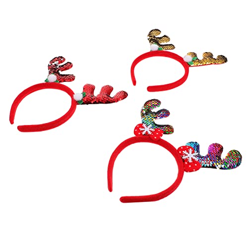 WOFASHPURET 3 Stück Weihnachtliches Antler Haarband Teiliges Glitzerndes Kopfschmuck für Festliche Anlässe Rotes Buntes und Goldenes Haarband für Weihnachten Cosplay und Party Dekoration WOFASHPURET 3 Stück Weihnachtliches Antler Haarband Teiliges Glitzerndes Kopfschmuck für Festliche Anlässe Rotes Buntes und Goldenes Haarband für Weihnachten Cosplay und Party Dekoration von WOFASHPURET