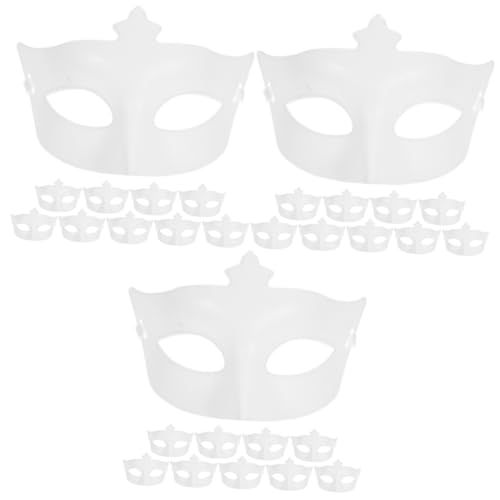 WOFASHPURET 30 Stück Halloween Maske Cosplay Halbe Gesichtsmaske Maskerade Maske Party Halbe Gesichtsmaske DIY Halbe Gesichtsmaske Cosplay Halbe Gesichtsmaske Maskerade Party Maske von WOFASHPURET
