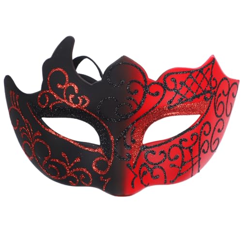 WOFASHPURET 3St Halbgesichts-Flammenmaske das Blitzkostüm Maskerade-Maske für Paare halloween masken halloweenmaske Augenbinde Augenmaske Karnevalsmaske Partyzubehör Erwachsener bilden Venedig von WOFASHPURET